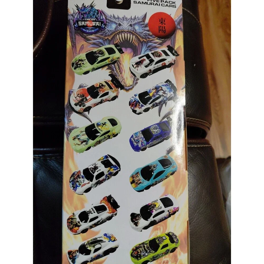 ​Boley Samurai Racers Modern Diecast Toy Cars Multicolor 5 Pack Dragon Graphic